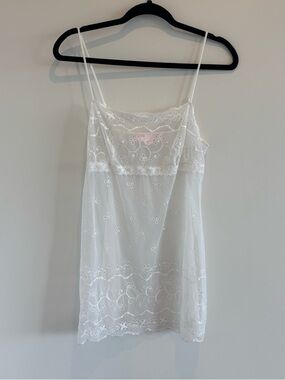 Victoria's Secret White Lace Embroidered slip